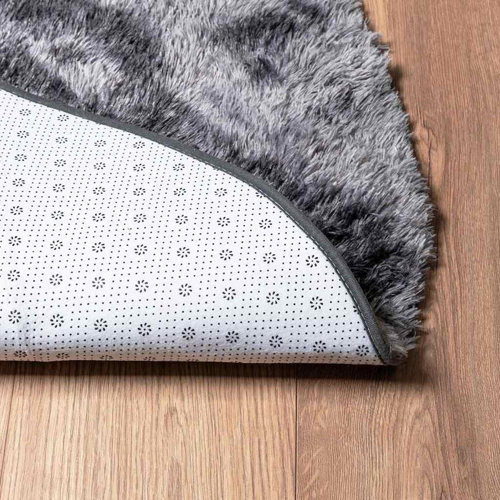 Covor shaggy cu pom înalt, NAVARRA, gri închis, 160x160 cm - WALTI WALTI