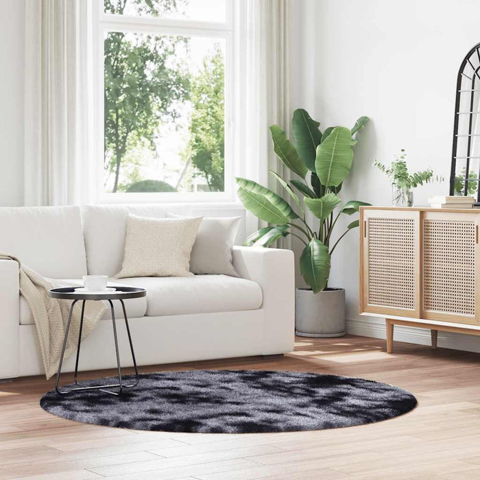 Covor shaggy cu pom înalt, NAVARRA, gri închis, 160x160 cm - WALTI WALTI