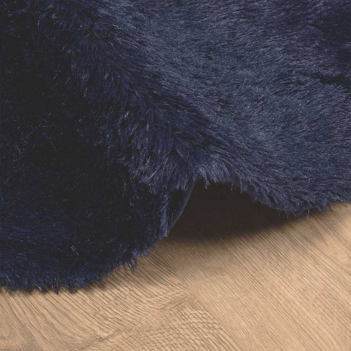 Covor shaggy cu pom înalt, NAVARRA, bleumarin, 160x160 cm - WALTI WALTI
