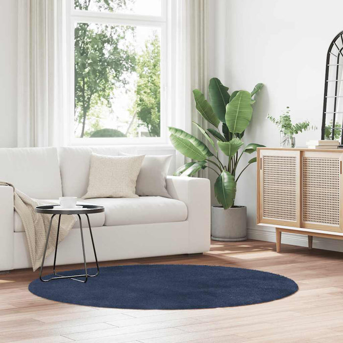 Covor shaggy cu pom înalt, NAVARRA, bleumarin, 160x160 cm - WALTI WALTI