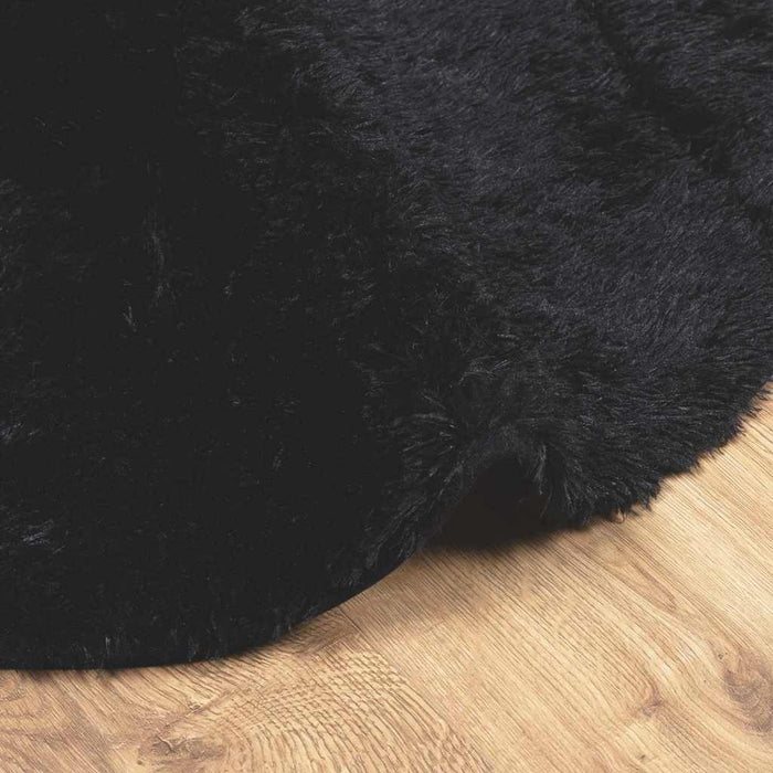 Covor shaggy cu pom înalt, NAVARRA, negru, 200x200cm, poliester - WALTI WALTI