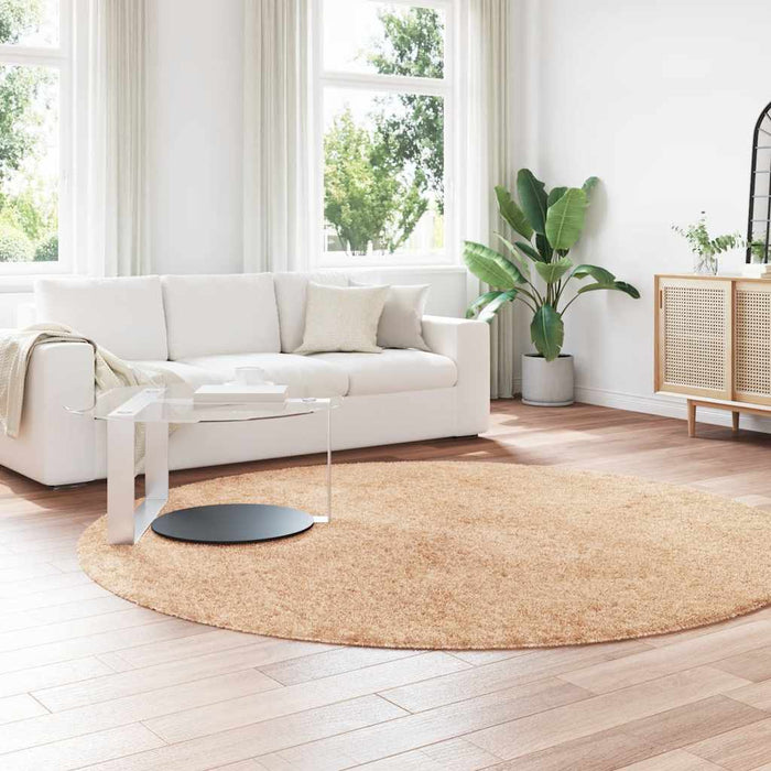 Covor shaggy cu pom înalt, NAVARRA, bej, 240x240 cm, poliester - WALTI WALTI