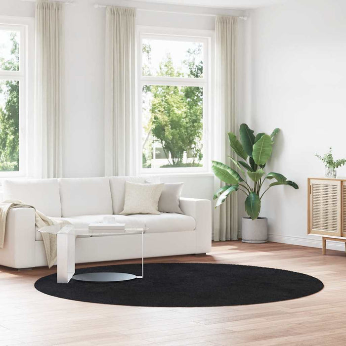 Covor shaggy cu pom înalt, NAVARRA, negru, 240x240cm, poliester - WALTI WALTI