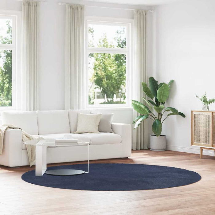 Covor shaggy cu pom înalt, NAVARRA, bleumarin, 240x240 cm - WALTI WALTI