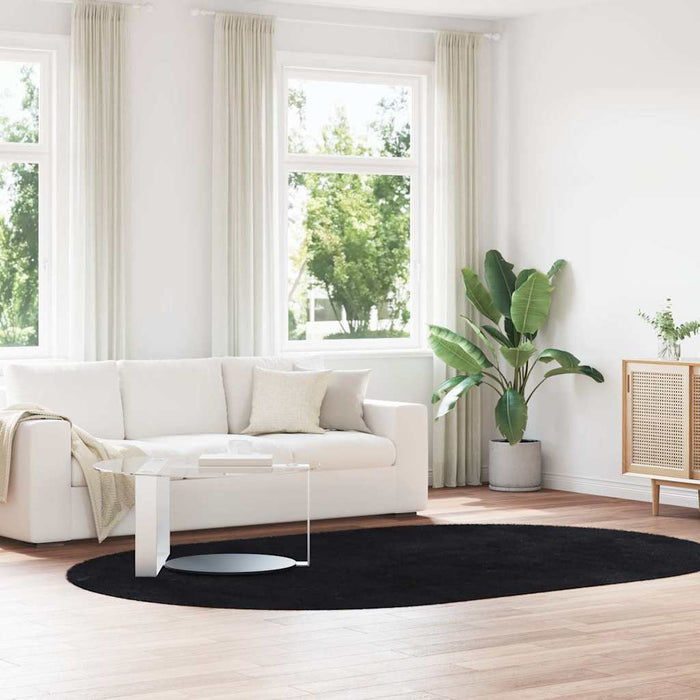 Covor shaggy cu pom înalt, NAVARRA, negru, 300x200cm, poliester - WALTI WALTI