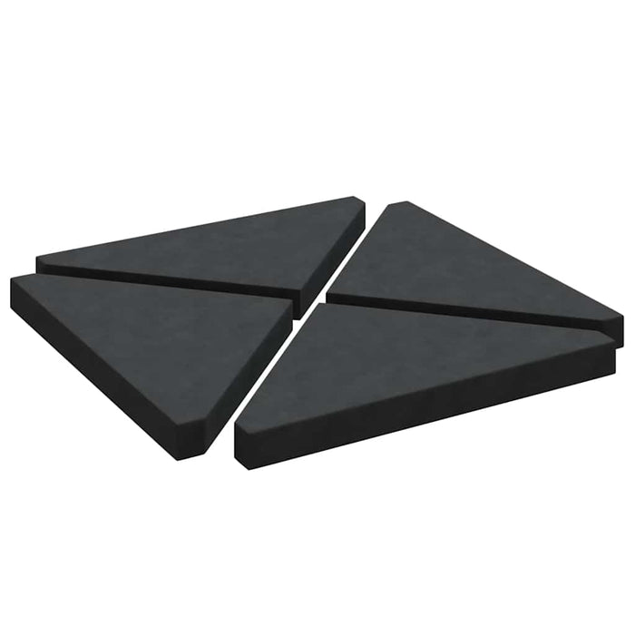 Plăci cu greutate umbrelă 4 buc Granit Negru Triunghiular 14 kg - WALTI WALTI