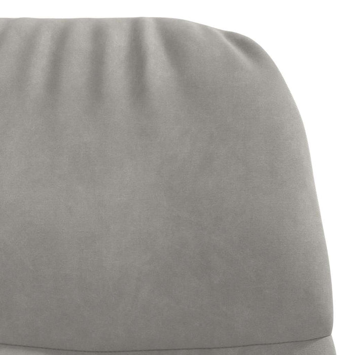 Scaun de relaxare, gri deschis, catifea - WALTI WALTI