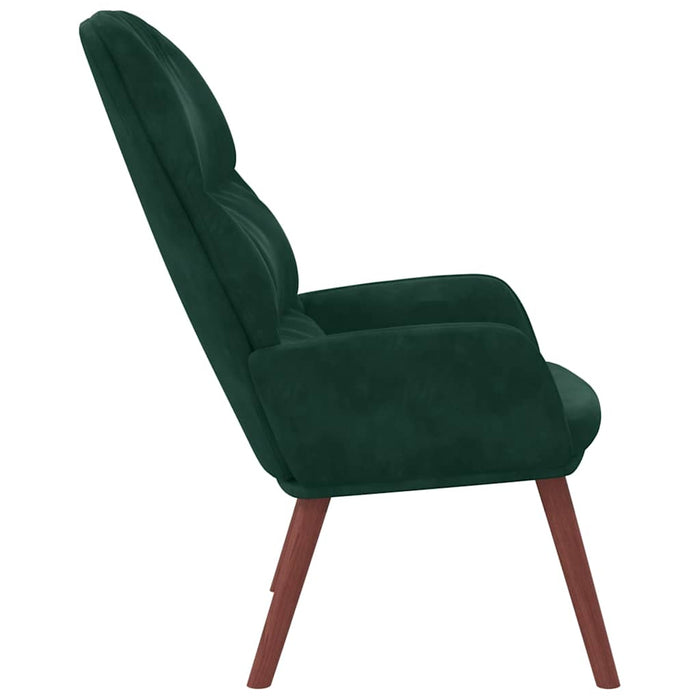 Scaun de relaxare, verde închis, catifea - WALTI WALTI