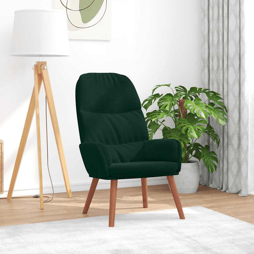 Scaun de relaxare, verde închis, catifea - WALTI WALTI
