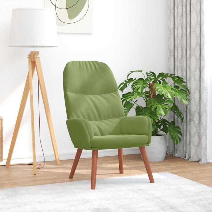 Scaun de relaxare, verde deschis, catifea WALTI
