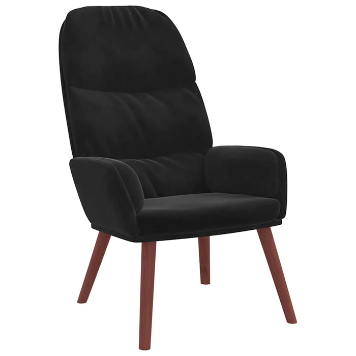 Scaun de relaxare, negru, catifea - WALTI WALTI