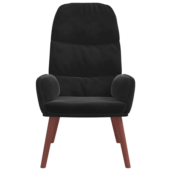 Scaun de relaxare, negru, catifea - WALTI WALTI