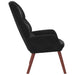 Scaun de relaxare, negru, catifea - WALTI WALTI