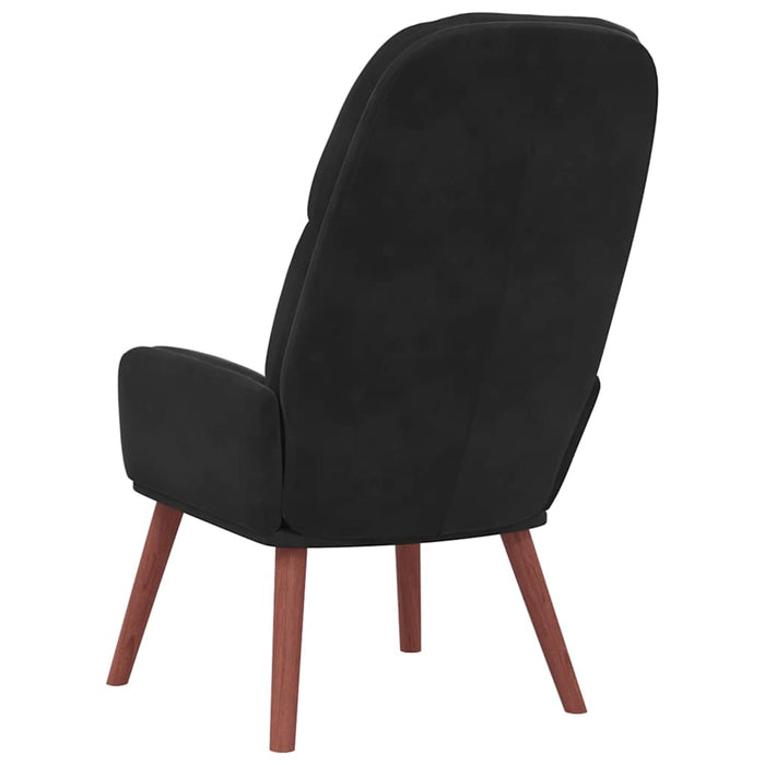 Scaun de relaxare, negru, catifea - WALTI WALTI