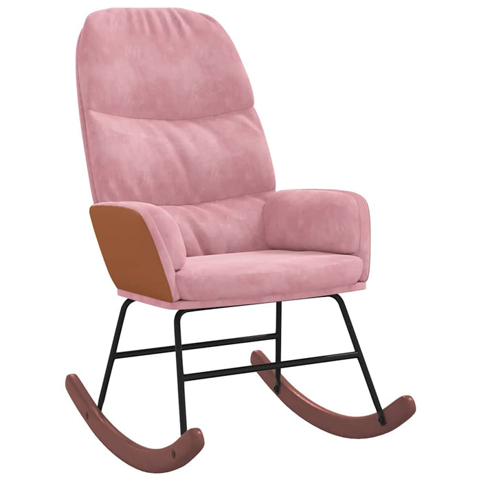 Scaun balansoar, roz, catifea - WALTI WALTI