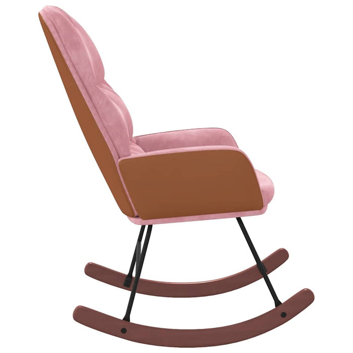 Scaun balansoar, roz, catifea - WALTI WALTI