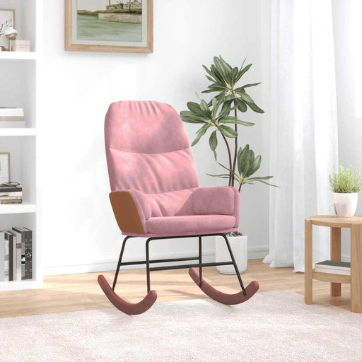 Scaun balansoar, roz, catifea - WALTI WALTI