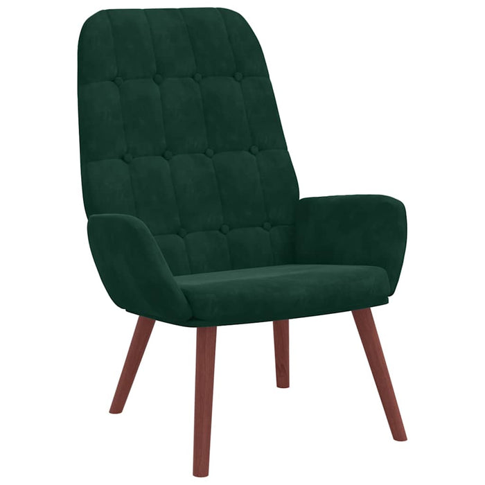 Scaun de relaxare, verde închis, catifea - WALTI WALTI