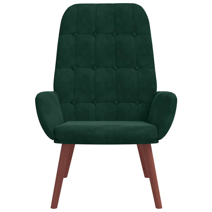 Scaun de relaxare, verde închis, catifea - WALTI WALTI