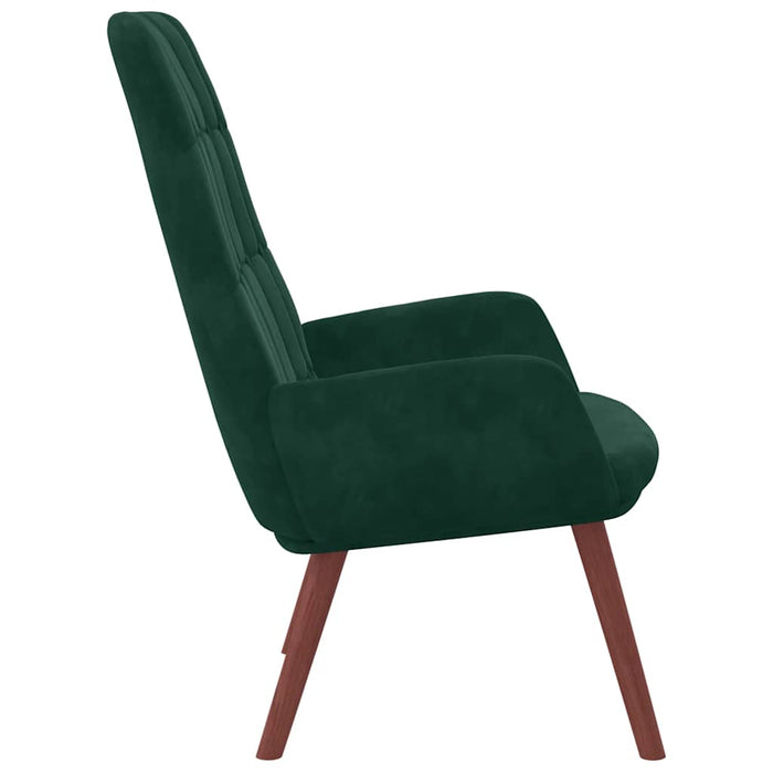 Scaun de relaxare, verde închis, catifea - WALTI WALTI