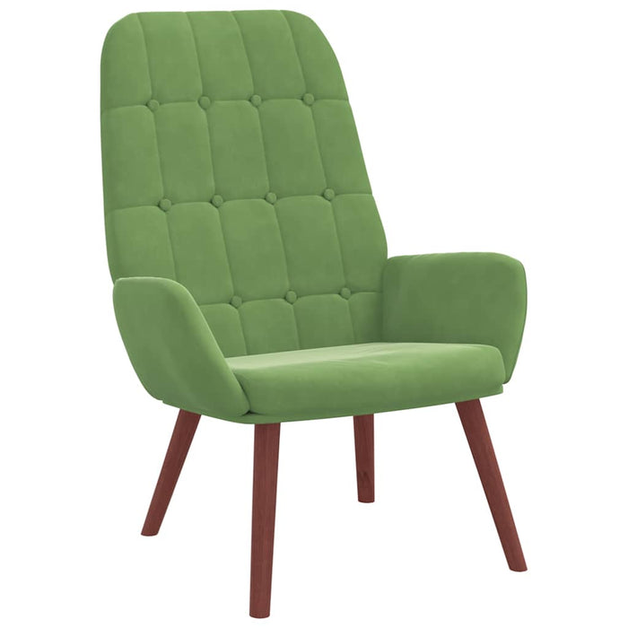 Scaun de relaxare, verde deschis, catifea - WALTI WALTI