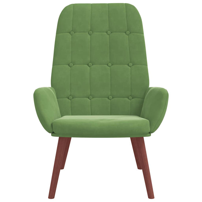 Scaun de relaxare, verde deschis, catifea - WALTI WALTI