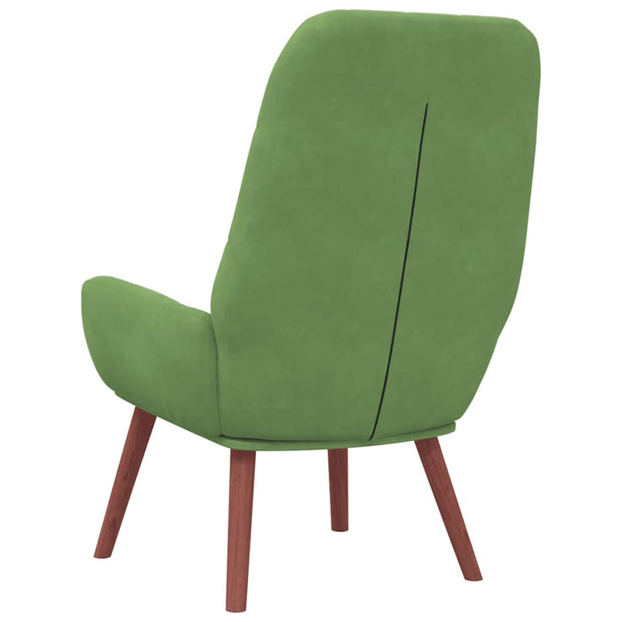 Scaun de relaxare, verde deschis, catifea - WALTI WALTI