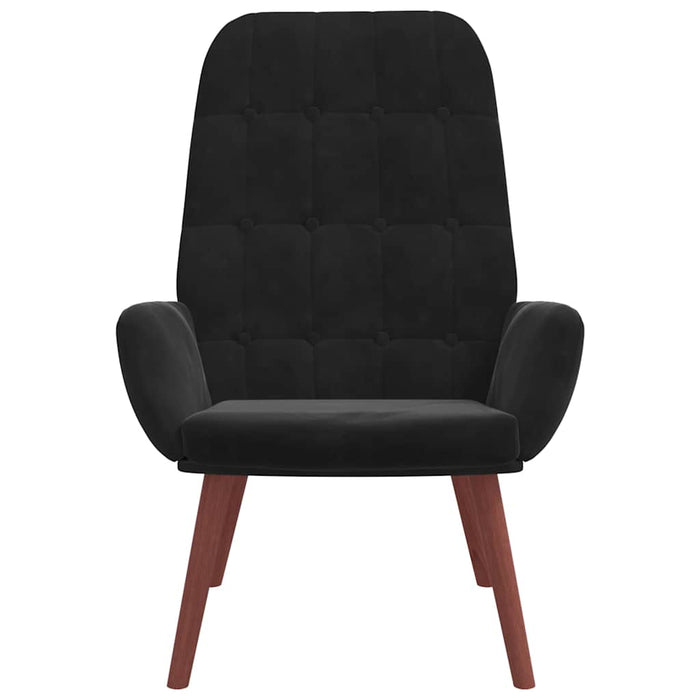Scaun de relaxare, negru, catifea WALTI