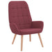 Scaun de relaxare, roșu vin, material textil - WALTI WALTI