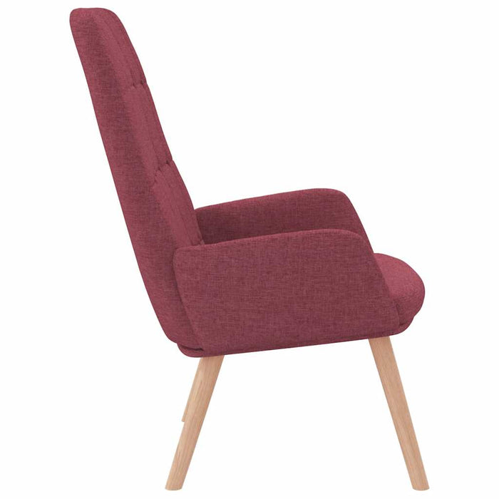 Scaun de relaxare, roșu vin, material textil - WALTI WALTI