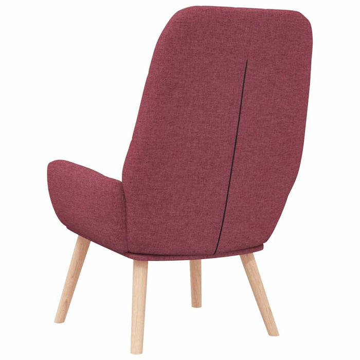 Scaun de relaxare, roșu vin, material textil - WALTI WALTI