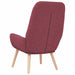 Scaun de relaxare, roșu vin, material textil - WALTI WALTI