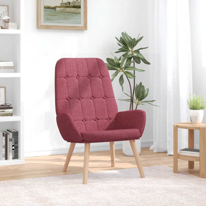 Scaun de relaxare, roșu vin, material textil - WALTI WALTI