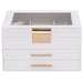 Cutie de bijuterii 3 straturi alb 23x20,5x14 cm - WALTI WALTI