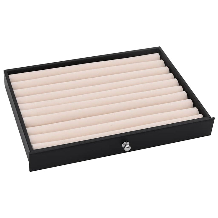 Cutie de bijuterii 10 straturi cu suport pentru ceasuri negru - WALTI WALTI