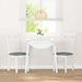 Scaune de sufragerie cu perne 2 buc cauciuc din lemn masiv alb - WALTI WALTI