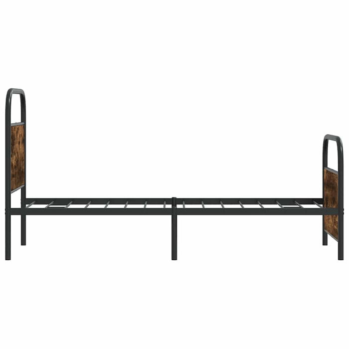 Cadru de pat fără saltea 75x190cm stejar afumat lemn prelucrat - WALTI WALTI