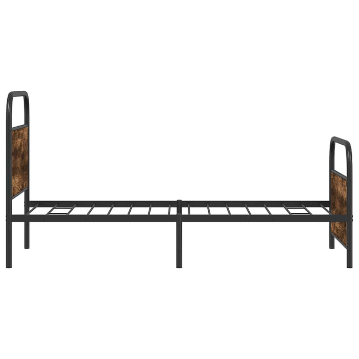 Cadru de pat fără saltea 90x200cm Stejar fumuriu lemn prelucrat WALTI