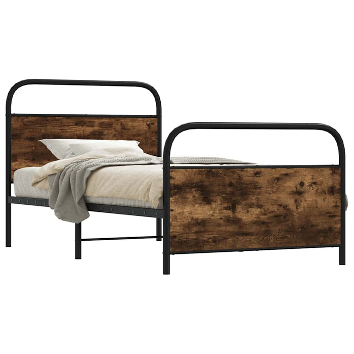 Cadru de pat fără saltea 100x190 cm Stejar fumuriu - WALTI WALTI