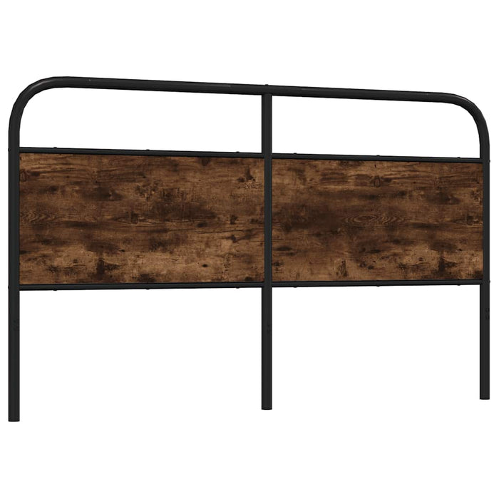 Tăblie de pat de schimb stejar afumat 160 cm oțel și lemn prelucrat WALTI