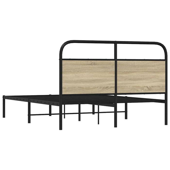 Cadru de pat fără saltea 140x190 cm Lemn derivat stejar Sonoma - WALTI WALTI