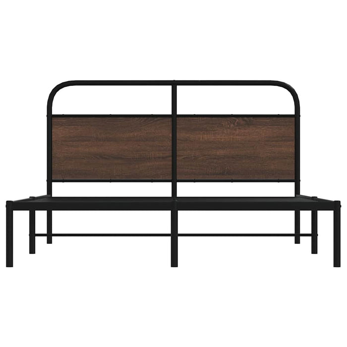 Cadru de pat fără saltea stejar maro 150x200 cm Lemn prelucrat - WALTI WALTI