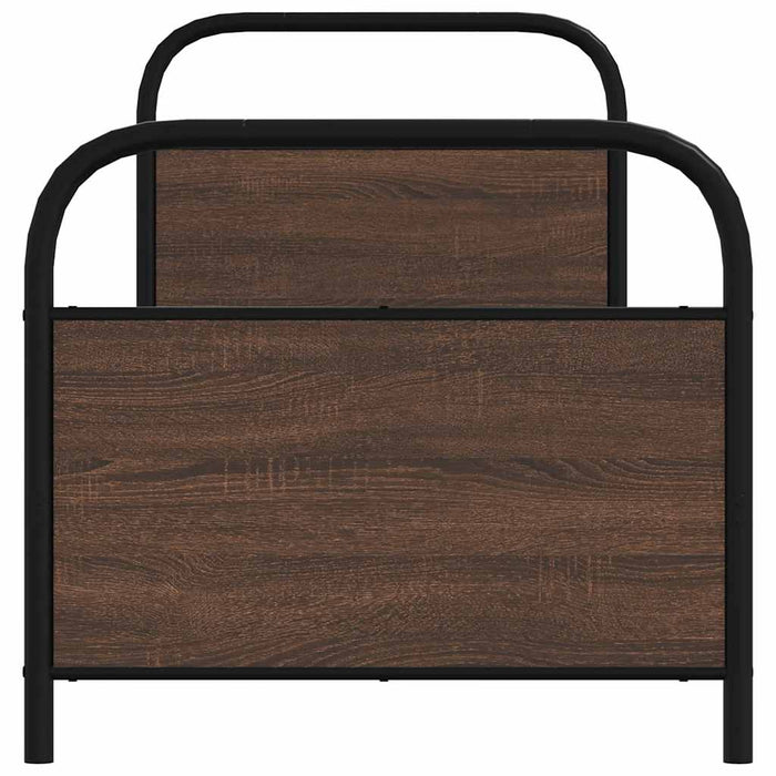 Cadru pat fără saltea, stejar maro 75x190 cm lemn prelucrat - WALTI WALTI
