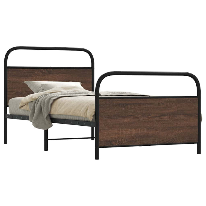 Cadru de pat fără saltea stejar maro 90x200 cm Lemn prelucrat - WALTI WALTI