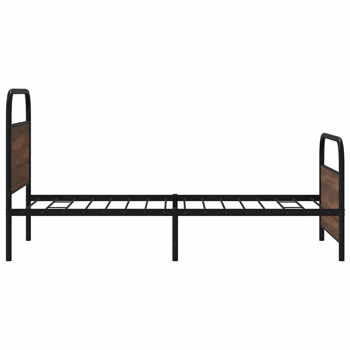 Cadru de pat fără saltea stejar maro 100x190 cm Lemn prelucrat - WALTI WALTI