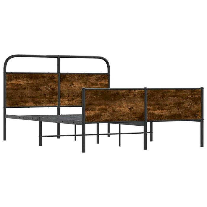 Cadru de pat fără saltea 135x190 cm Lemn derivat stejar Sonoma - WALTI WALTI
