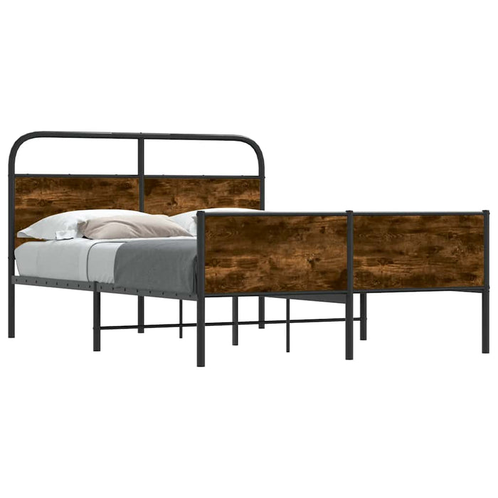 Cadru de pat fără saltea 140x190 cm Lemn derivat stejar Sonoma - WALTI WALTI