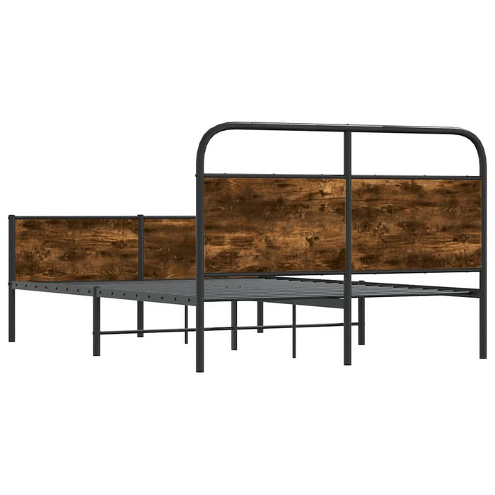 Cadru de pat fără saltea 140x190 cm Lemn derivat stejar Sonoma - WALTI WALTI