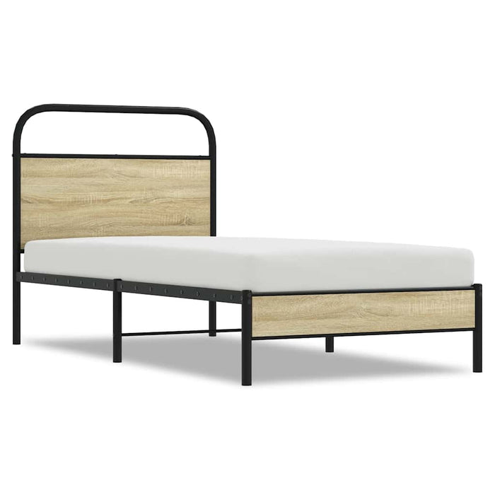 Cadru de pat fără saltea 75x190 cm Lemn derivat stejar Sonoma - WALTI WALTI