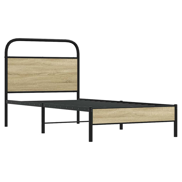 Cadru de pat fără saltea 75x190 cm Lemn derivat stejar Sonoma - WALTI WALTI